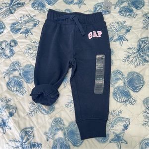 Baby Gap Logo Pull On Joggers Navy Blue Size 12-18M
